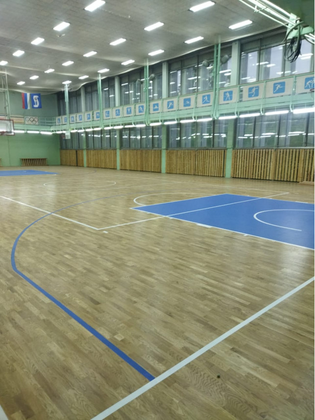 Укладка спортивного паркета Grassawa Master 53 мм г. Новосибирск